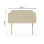 Cream Textured Velvet Super King Headboard - Maddison