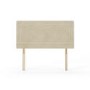 Cream Textured Velvet Framed Single Headboard - Maddison