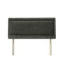 Black Chenille Framed Small Double Headboard - Maddison
