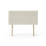 Cream Textured Velvet Horizontal Stitch Single Headboard - Maddison