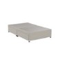 Beige Velvet Small Double Divan Bed Base with 4 Drawers - Langston