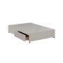 Beige Velvet Double Divan Bed Base with 4 Drawers - Langston