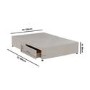 Beige Velvet Double Divan Bed Base with 4 Drawers - Langston