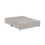 Beige Velvet King Size Divan Bed Base with 4 Drawers - Langston