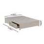 Beige Velvet King Size Divan Bed Base with 4 Drawers - Langston