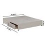 Beige Velvet Super King Size Divan Bed Base with 4 Drawers - Langston