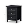 3 Drawer Bedside - Maine - Julian Bowen 