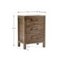 3 Drawer Bedside - Heritage - Julian Bowen 