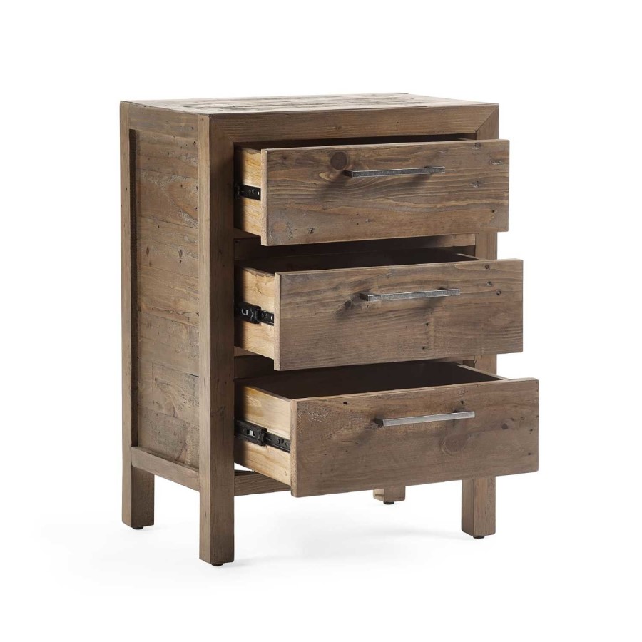 3 Drawer Bedside - Heritage - Julian Bowen 
