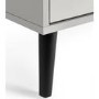 Silk Grey 2 Drawer Bedside - Alba - Julian Bowen 