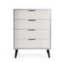 Silk Grey 4 Drawer Wide Chest - Alba - Julian Bowen