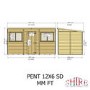 Shire Pent 12 x 6 Shiplap Shed