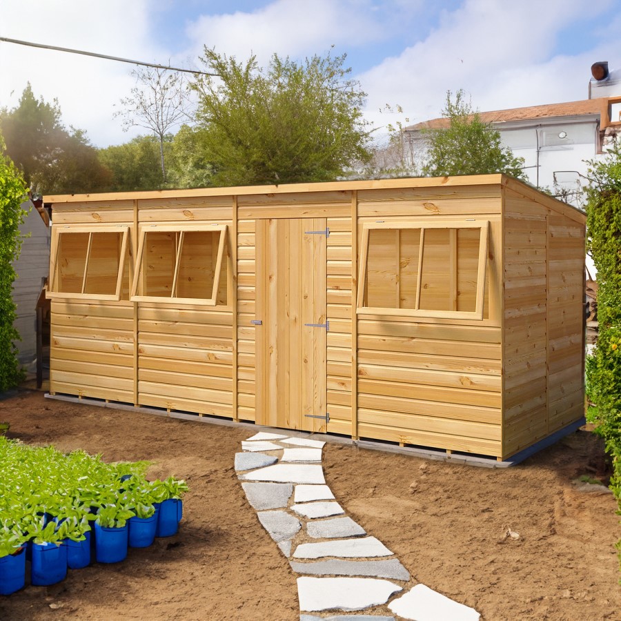 Shire Pent 16 x 6 Shiplap Shed