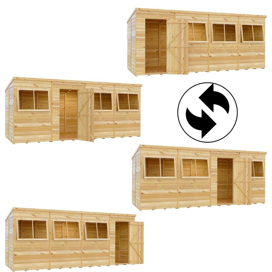 Shire Pent 16 x 6 Shiplap Shed