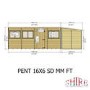 Shire Pent 16 x 6 Shiplap Shed