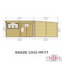 Shire Ranger 12 x 10 Pent Shiplap Shed