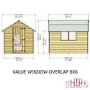 Shire Garden Value Overlap 8 x 6 Shed with Window