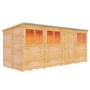 Shire Garden Value 16 x 6 Overlap Pent Shed with Windows