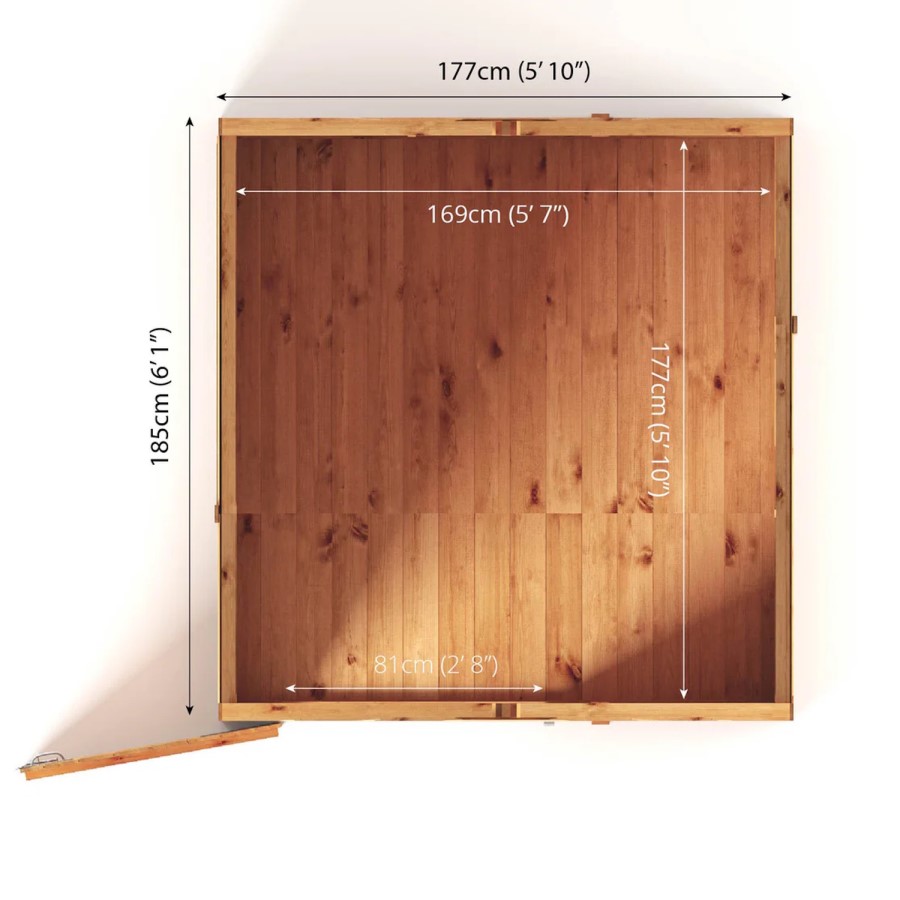 Mercia 6 x 6 Woodsman Shiplap Apex Shed