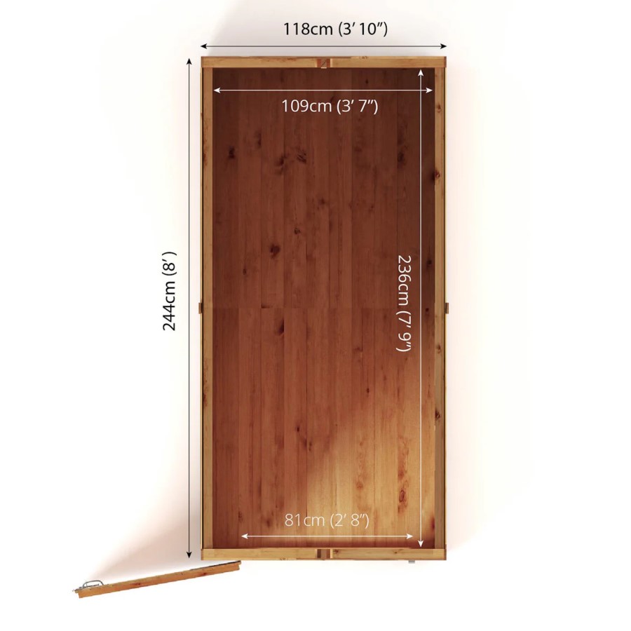 Mercia 8 x 4 Woodsman Shiplap Apex Shed