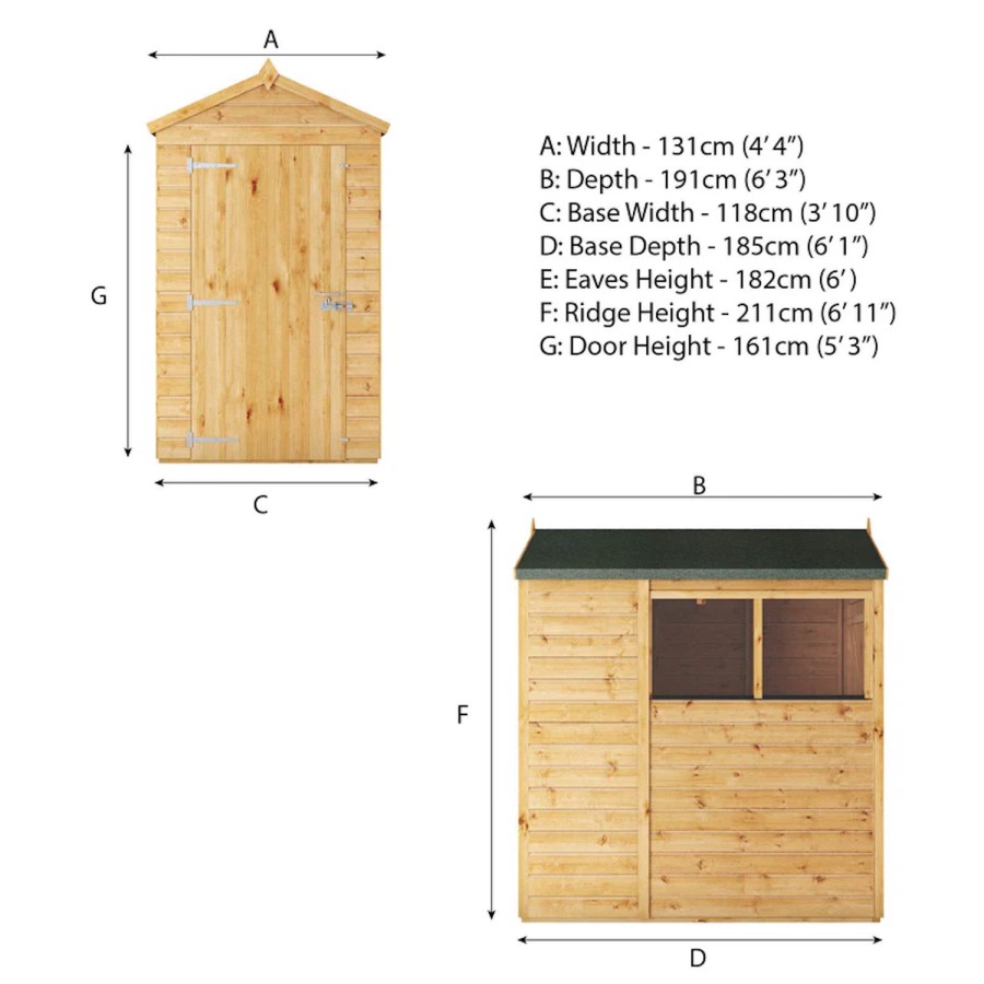 Mercia 10 x 8 Woodsman Shiplap Apex Shed