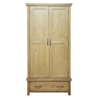 GRADE A2 - Chester Oak Combination Wardrobe