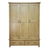 Chester Oak Triple Wardrobe