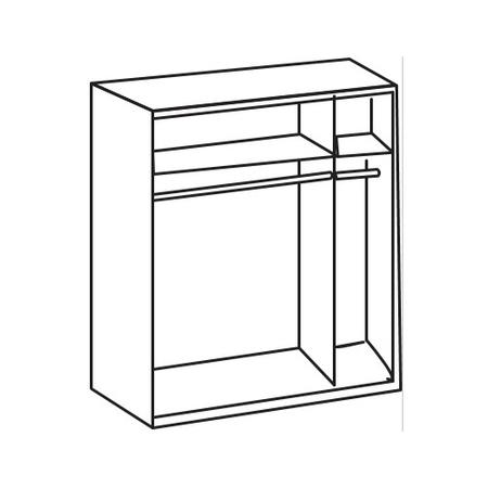 Evoque Mirrored Sliding-Door Wardrobe in White