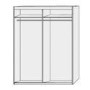 Evoque Sliding Wardrobe in White with White Glass