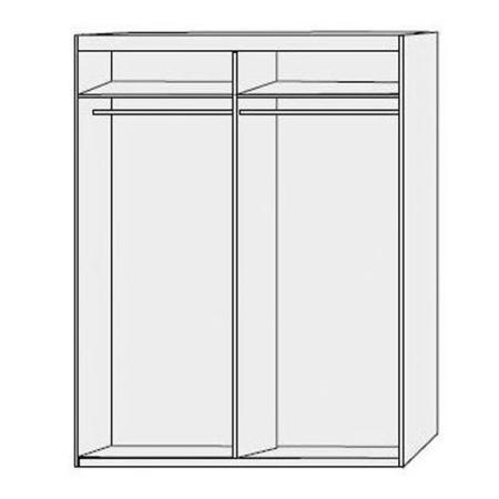 Evoque Sliding Wardrobe in White with White Glass