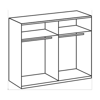 Evoque Sliding Door Mirrored Wardrobe in White