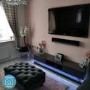 Evoque Large Grey High Gloss TV Unit with Lower LED Lighting - TV's up to 70"