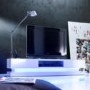GRADE A2 - Light cosmetic damage - Evoque White High gloss TV Unit with Lower Lighting