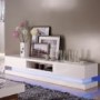 GRADE A2 - Light cosmetic damage - Evoque White High gloss TV Unit with Lower Lighting