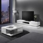 GRADE A1 - Evoque LED White High gloss TV Unit with Lower Lighting