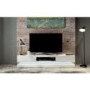 GRADE A3 - Evoque LED White High gloss TV Unit with Lower Lighting