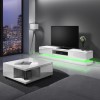 GRADE A1 - Evoque LED White High gloss TV Unit with Lower Lighting