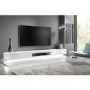 GRADE A1 - Extra Large White Gloss TV Stand with LEDs- TV's up to 70" - Evoque