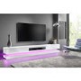 GRADE A1 - Extra Large White Gloss TV Stand with LEDs- TV's up to 70" - Evoque