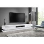 GRADE A1 - Extra Large White Gloss TV Stand with LEDs- TV's up to 70" - Evoque