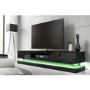 GRADE A1 - Evoque Black High Gloss TV Unit with Lower LED Lighting 