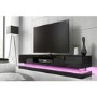 GRADE A1 - Evoque Black High Gloss TV Unit with Lower LED Lighting 