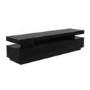 GRADE A1 - Large Black High Gloss TV Unit - TV's up to 83" - Harlow