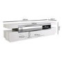 GRADE A2 - Large White High Gloss TV Unit with Grey Shelf - Harlow