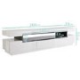 GRADE A1 - Harlow Large White High Gloss TV Unit with Grey Soundbar Shelf