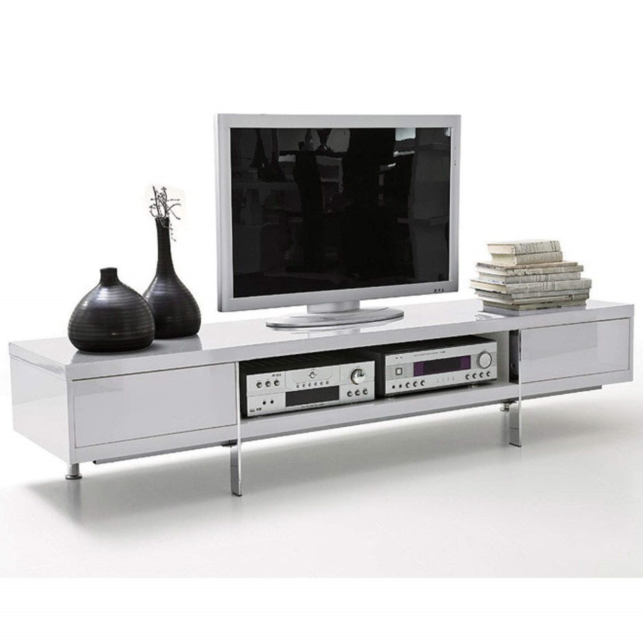 Evoque White High Gloss and Chrome TV Unit Furniture123