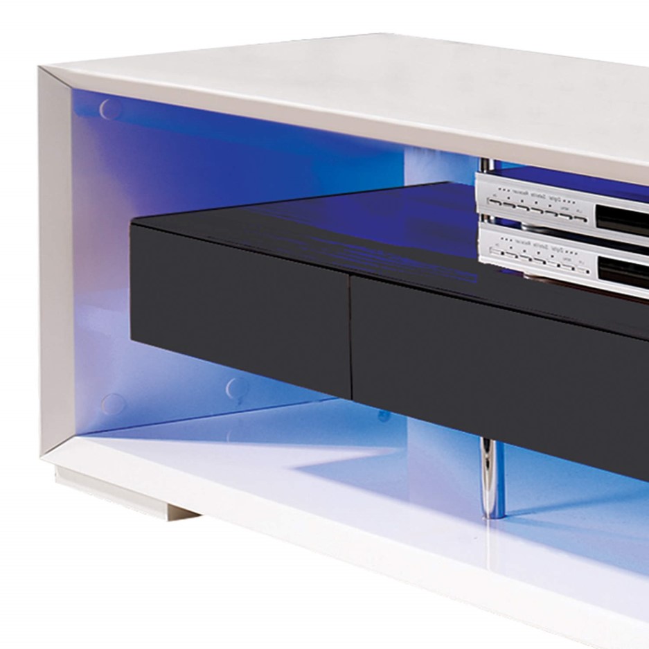 Evoque LED White on Grey High Gloss TV Unit With Storage Furniture123