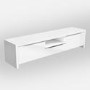 White High Gloss TV Unit Stand with LED Lighting TVs up to 70 inch - Evoque