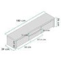 Grade A1 - Large White Gloss TV Unit with LED & Storage - TV's up to 56" - Evoque