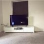 GRADE A1 - Evoque Large White High Gloss TV Unit Stand with LED Lighting
